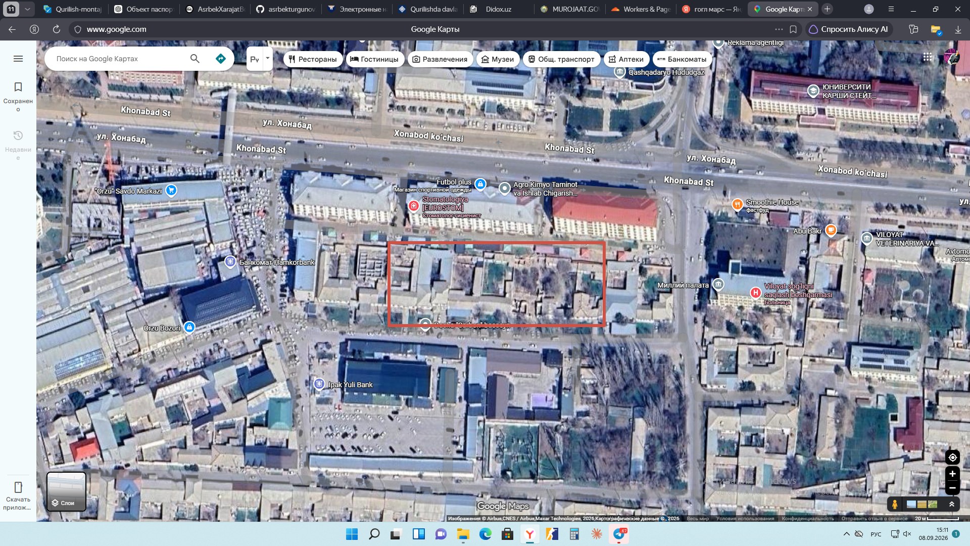 ORZU joylashuvi — Google Maps skrinshoti